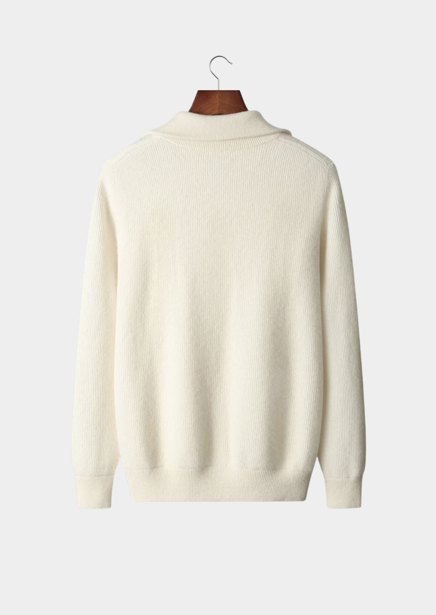 NOBA WOOL RIBBED ZIPPER CARDIGAN