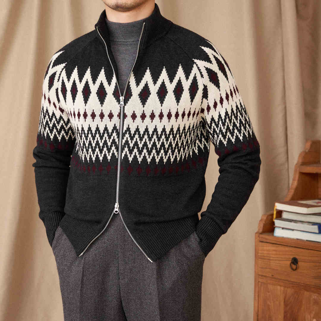 St. Moritz Fair Isle Knitted Cardigan