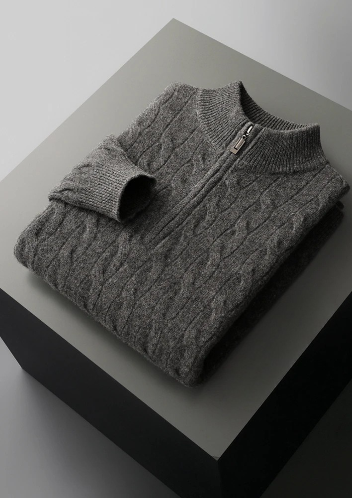 CAVALLO WOOL CABLE HALF ZIP