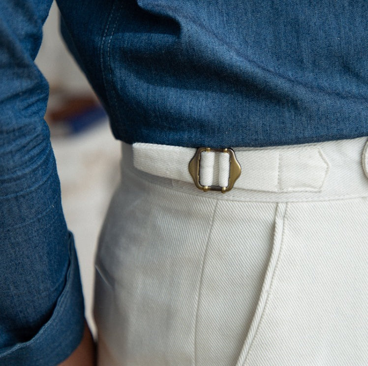 Cotton Twill Antibes Straight Fit Trousers