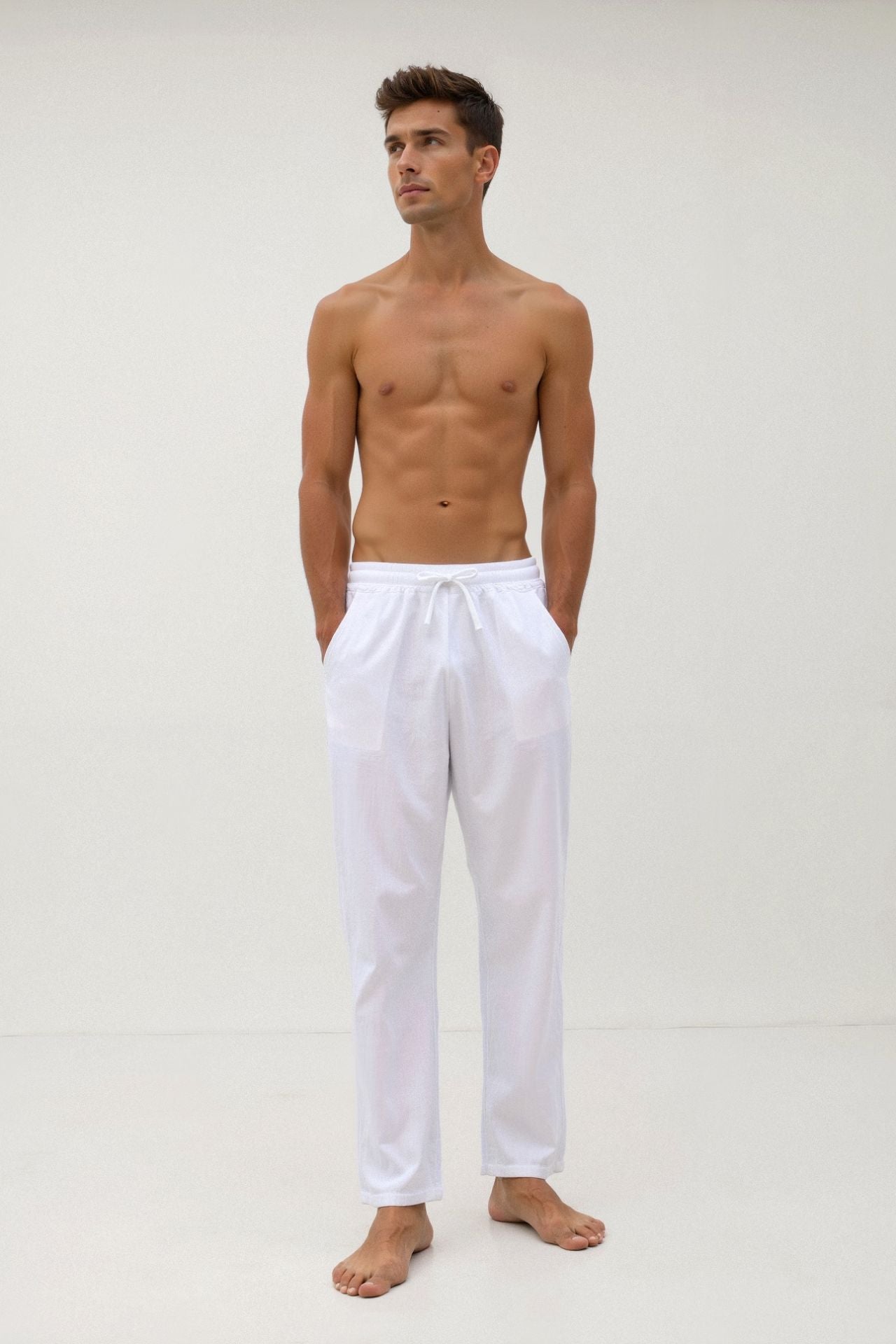 Cavallo Cotton & Linen Blend Drawstring Pants