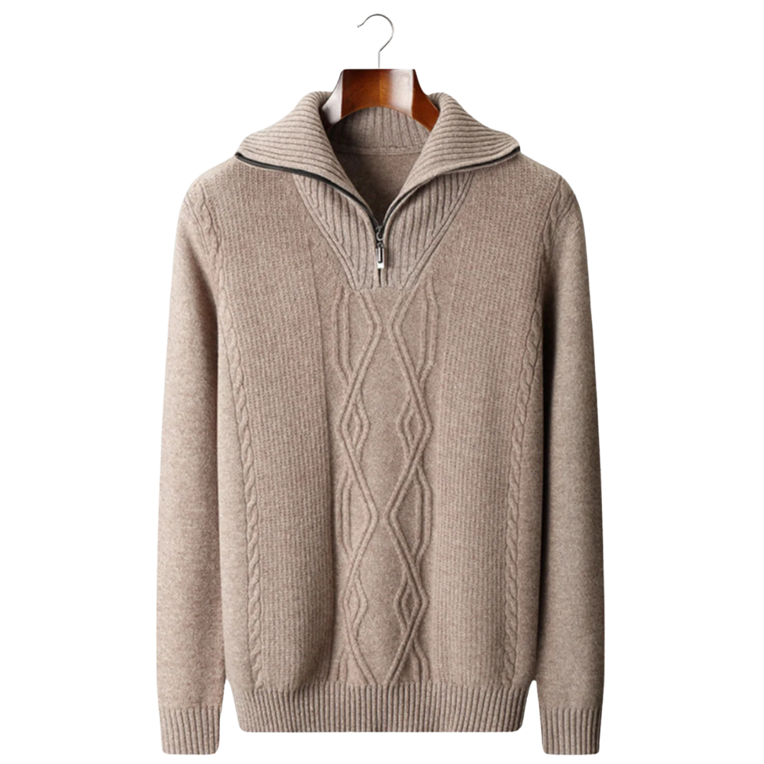 CAVALLO WOOL QUARTER ZIP SWEATER