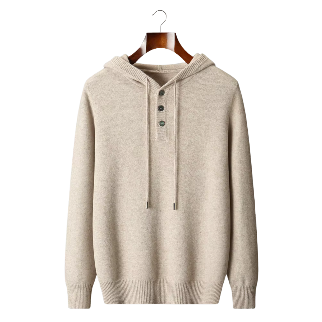 Cavallo WOOL BUTTON HOODIE