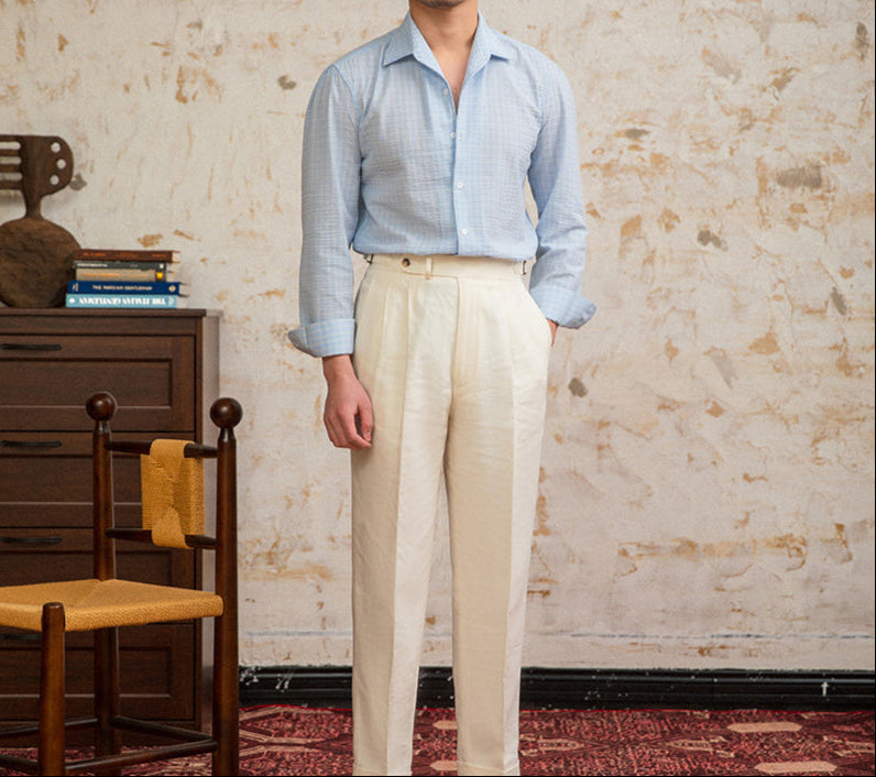 Eze Seersucker Checkered Cotton Blend Shirt