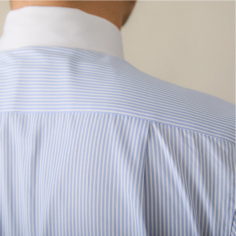 The Ned Non-Iron Striped Long Sleeve Shirt
