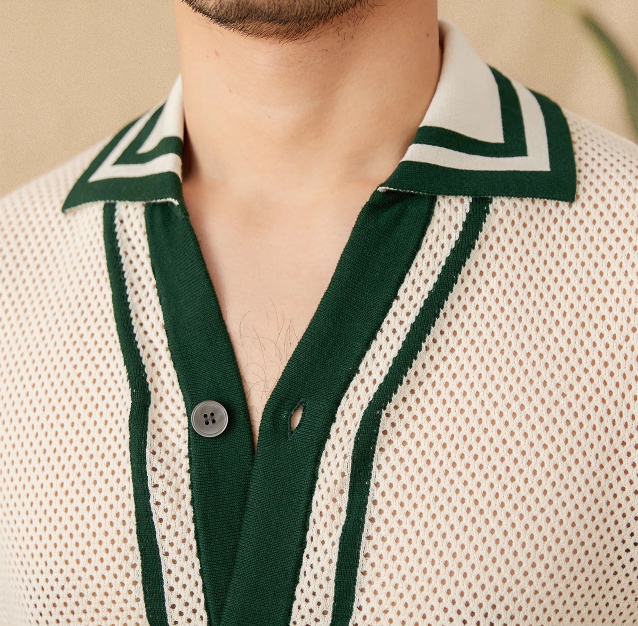 Masters Knitted Contrast Short Sleeve Shirt