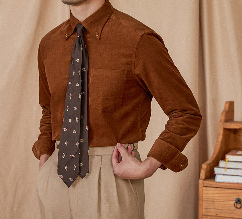 Cambridge Cotton Corduroy Long Sleeve Shirt