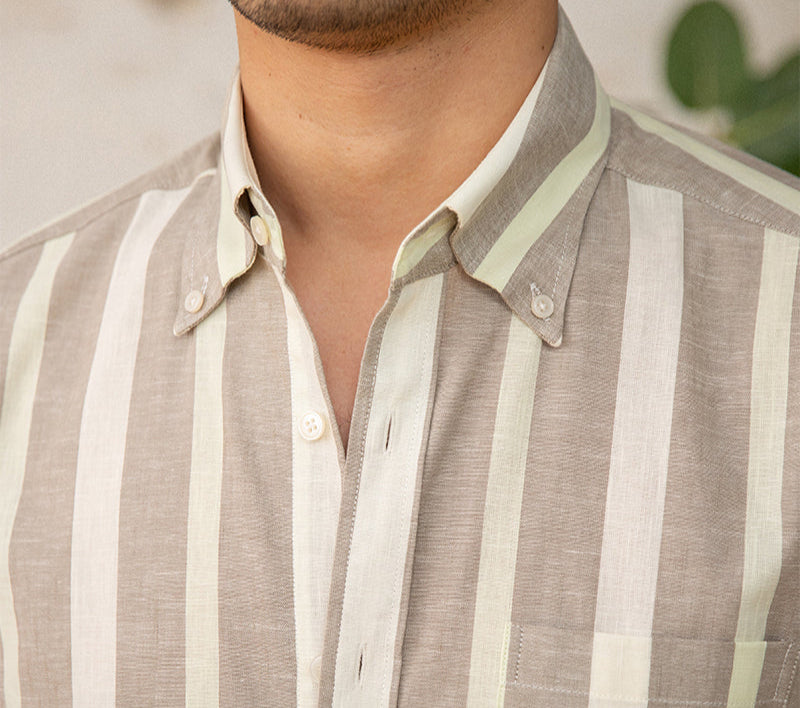 Arezzo Cotton Striped Long Sleeve Shirt