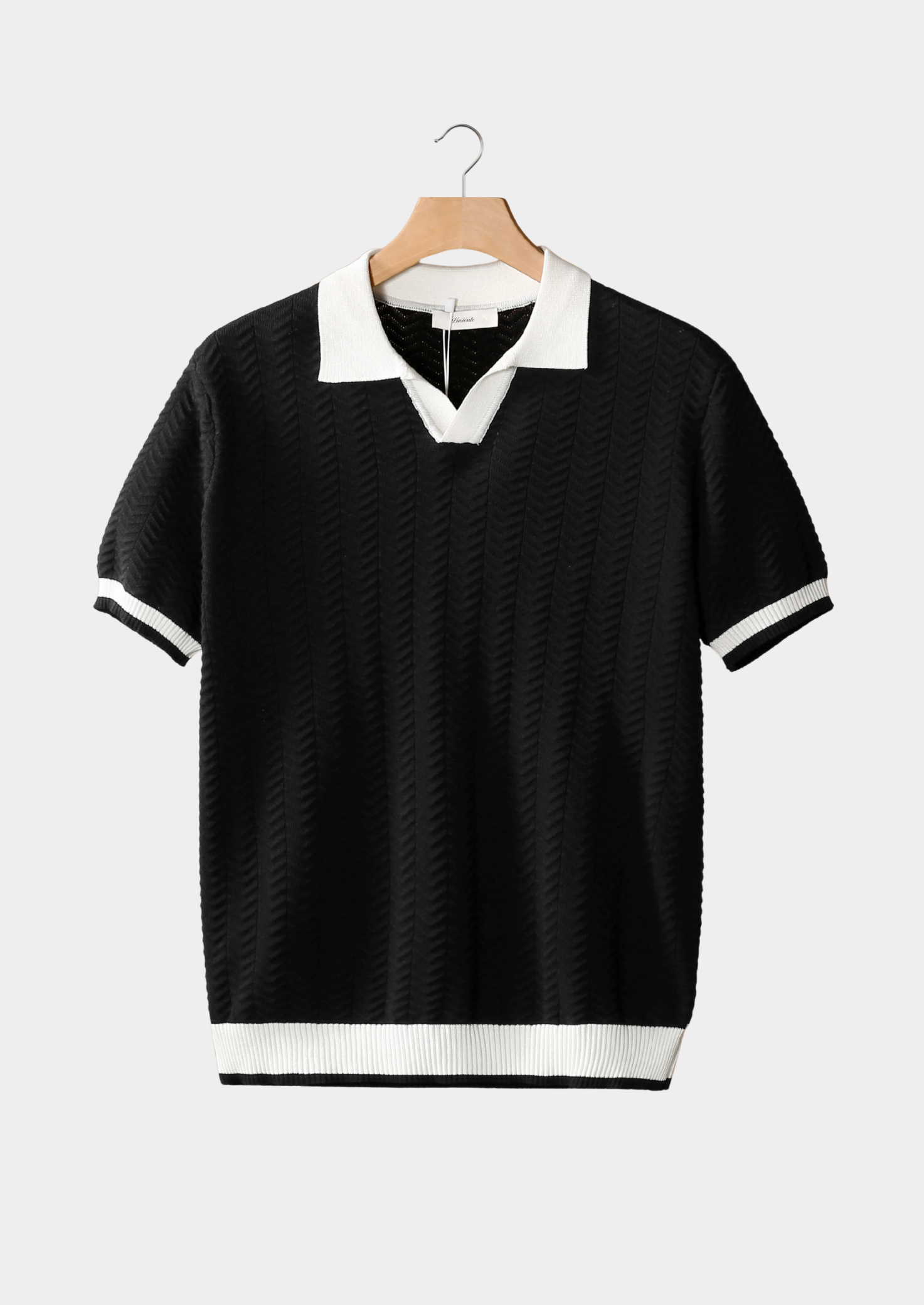 CAVALLO CONTRAST TEXTURED POLO
