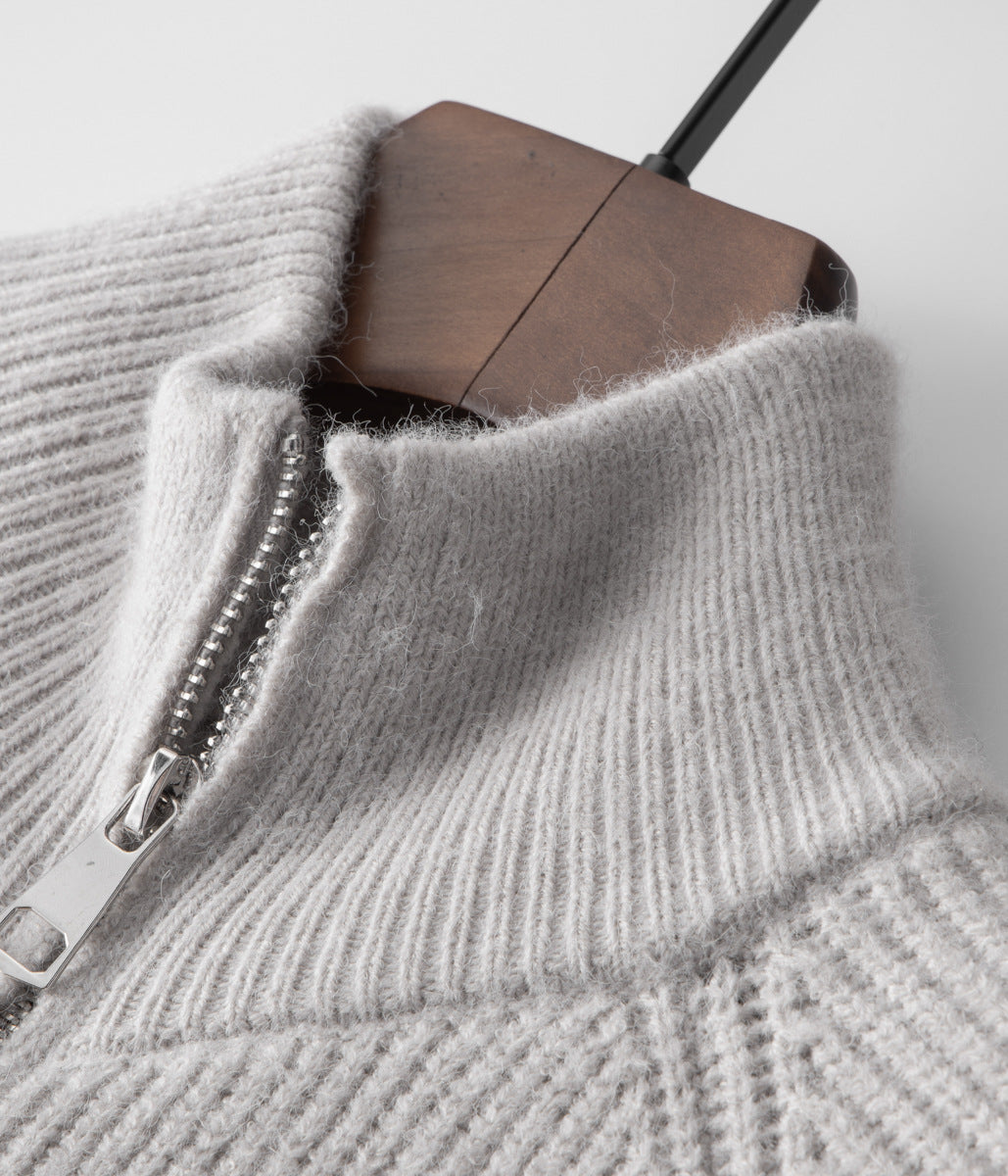 100% Merino Wool ZIPPED CARDIGAN