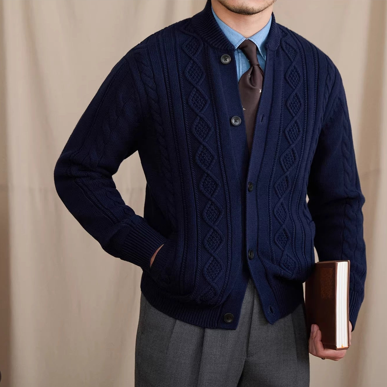 Lazio Geometric Knitted Cardigan