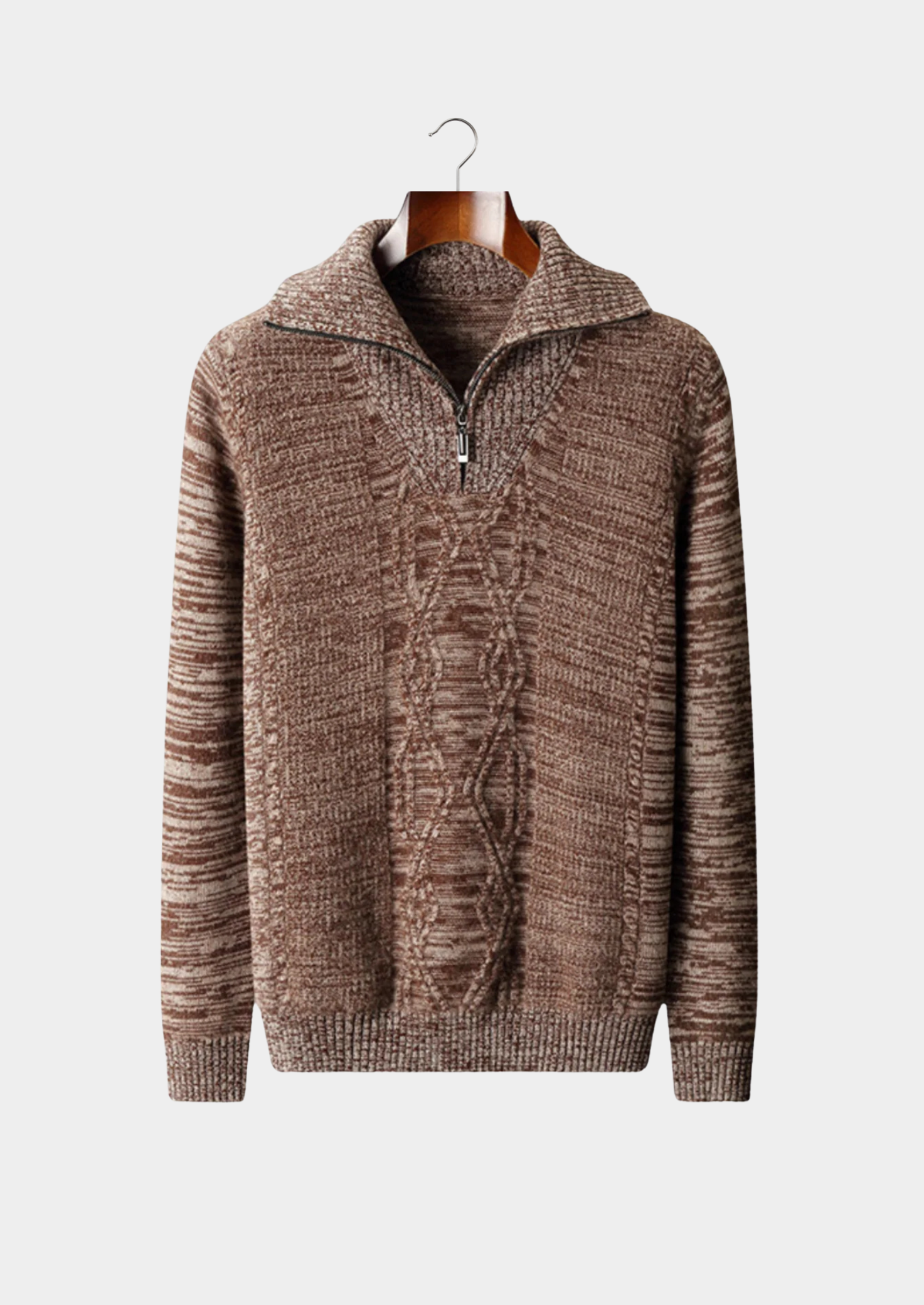 CAVALLO WOOL QUARTER ZIP SWEATER