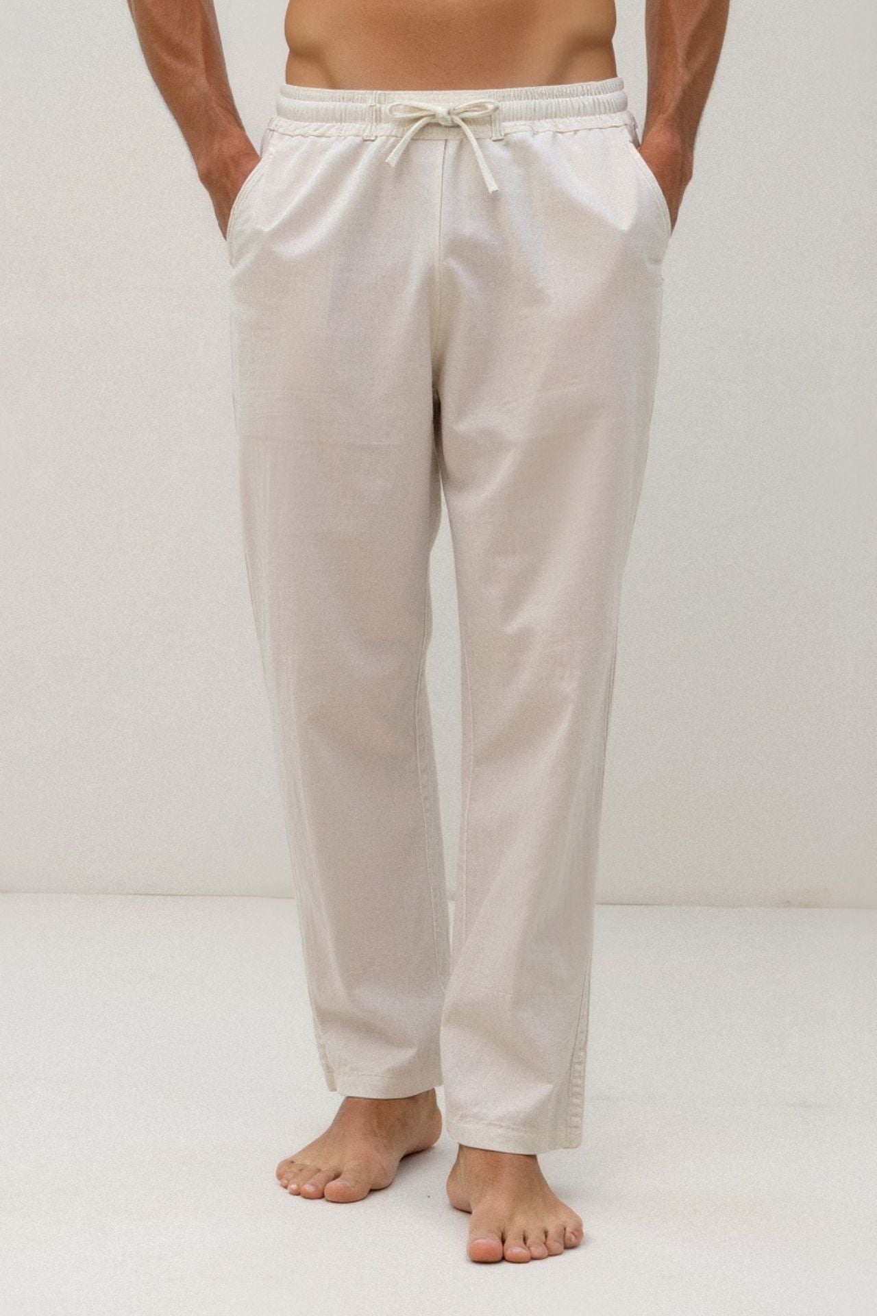 Cavallo Cotton & Linen Blend Drawstring Pants