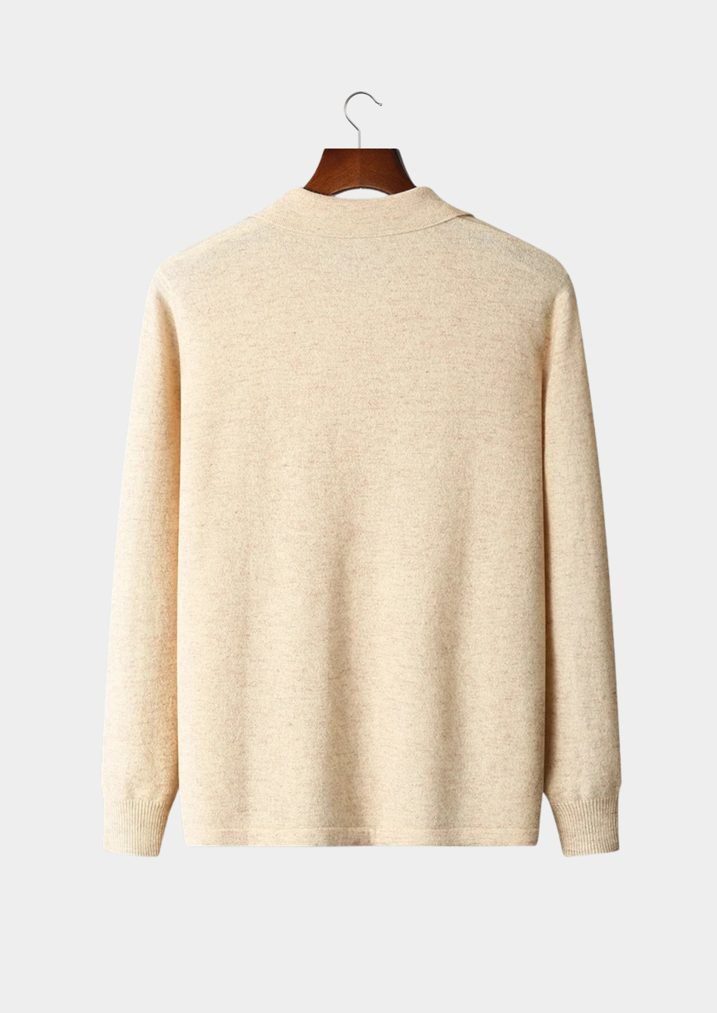 100% CASHMERE POLO CARDIGAN
