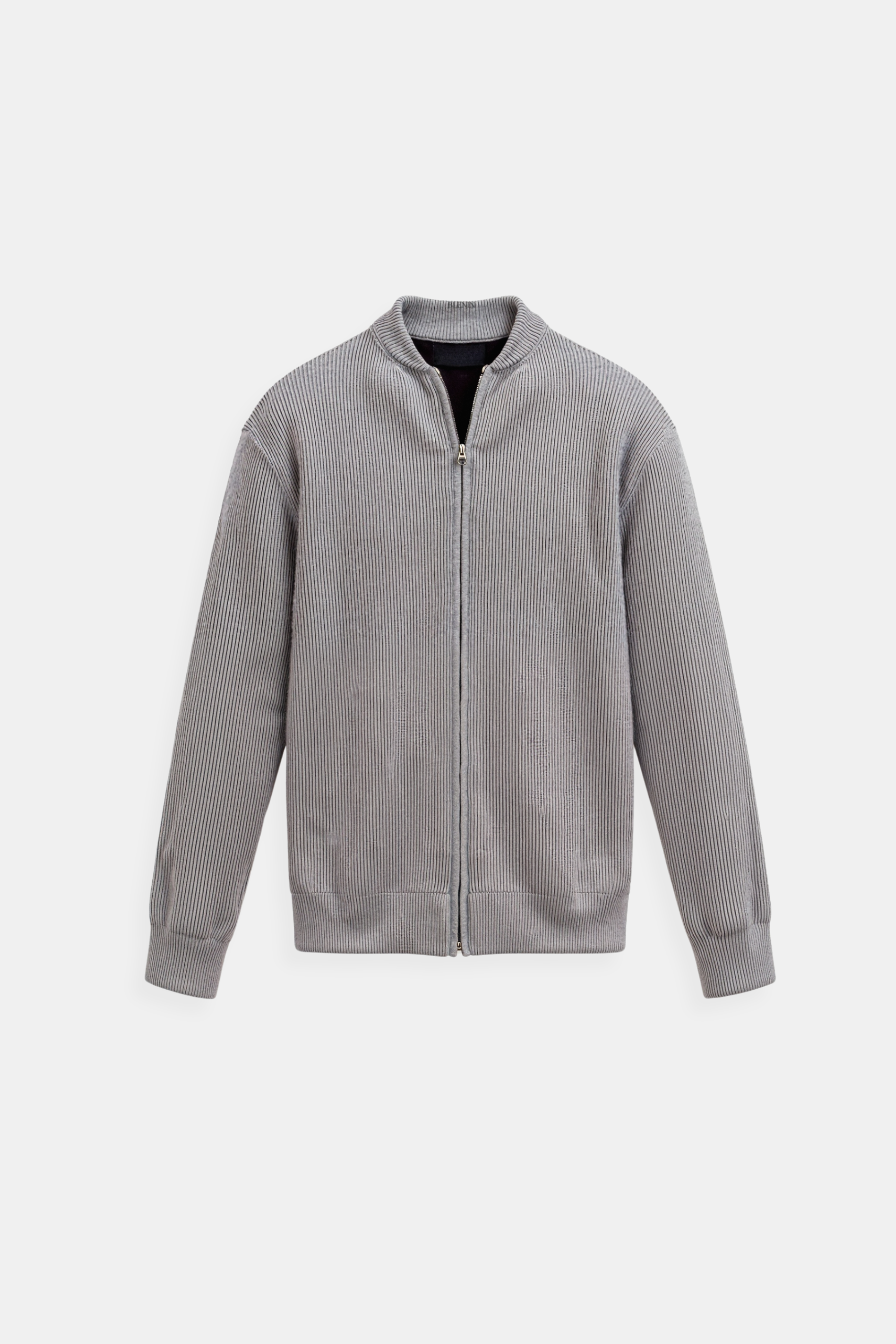 NOBA Solid Knitted Crew Neck Cardigan