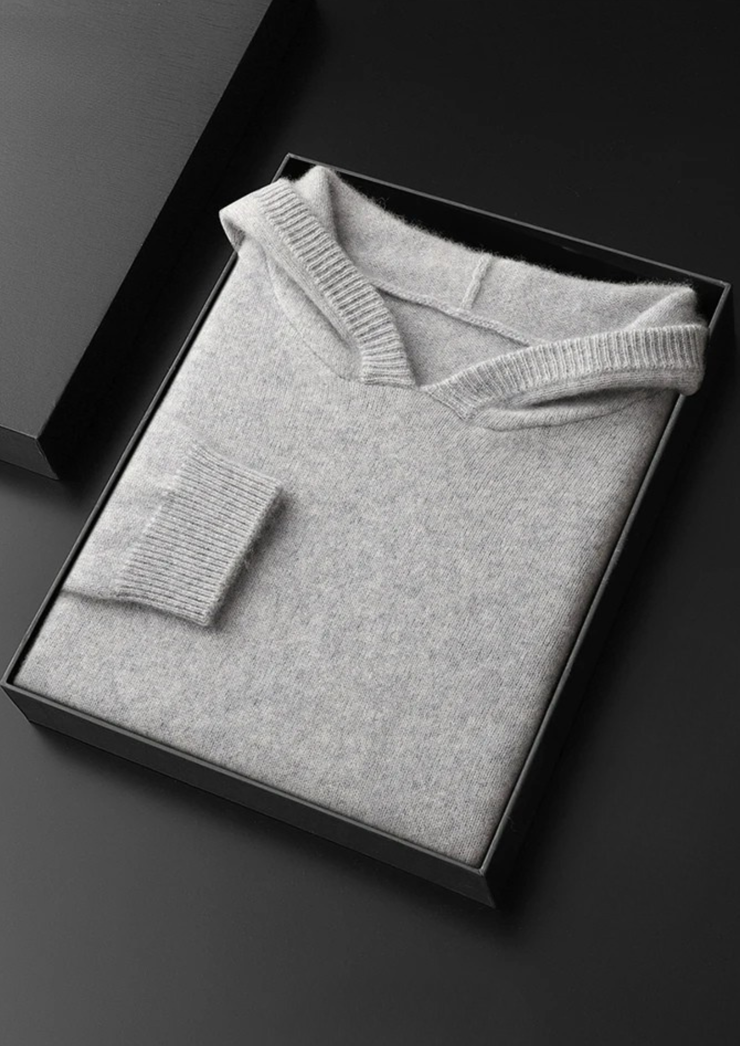 100% CASHMERE LEISURE HOODIE