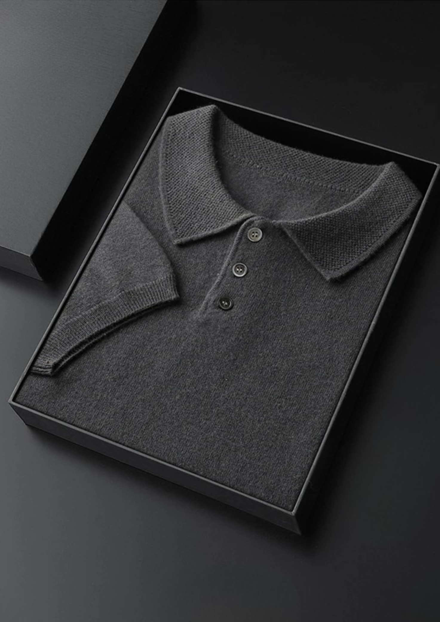 100% CASHMERE CLASSIC POLO SHIRT