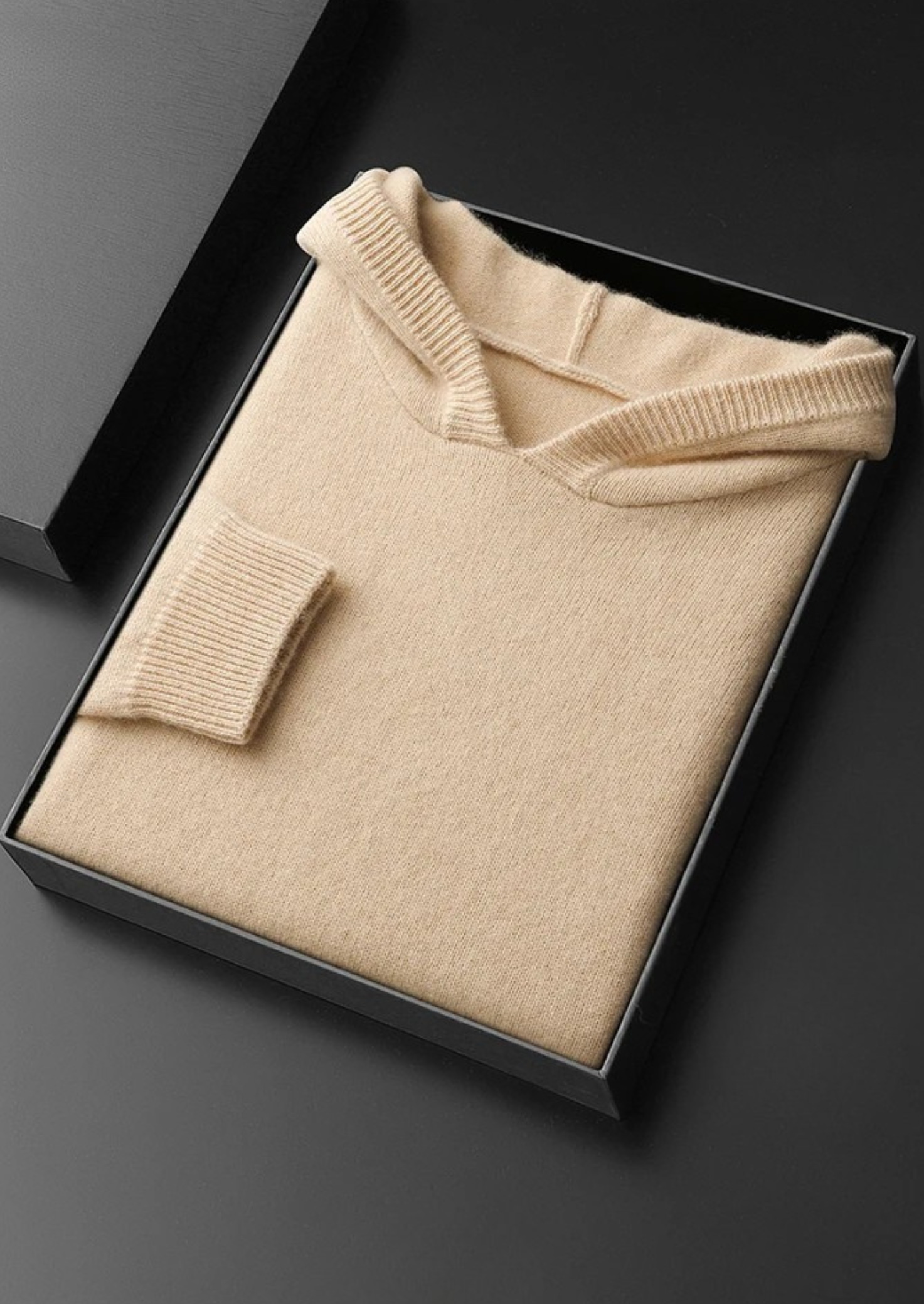 100% CASHMERE LEISURE HOODIE