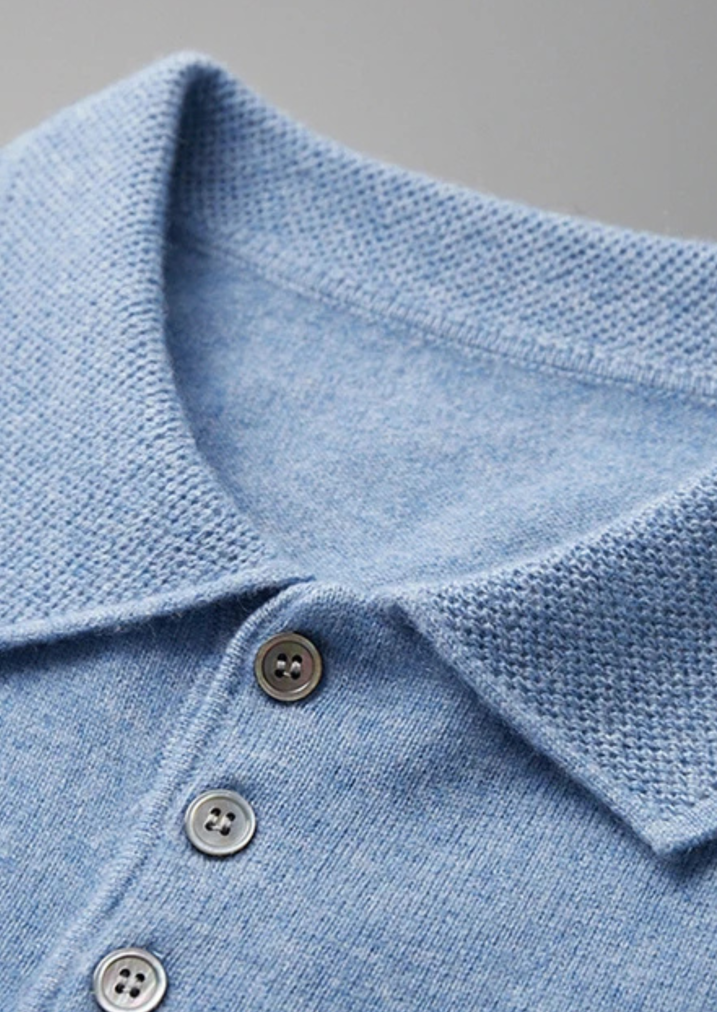 100% CASHMERE CLASSIC POLO SHIRT