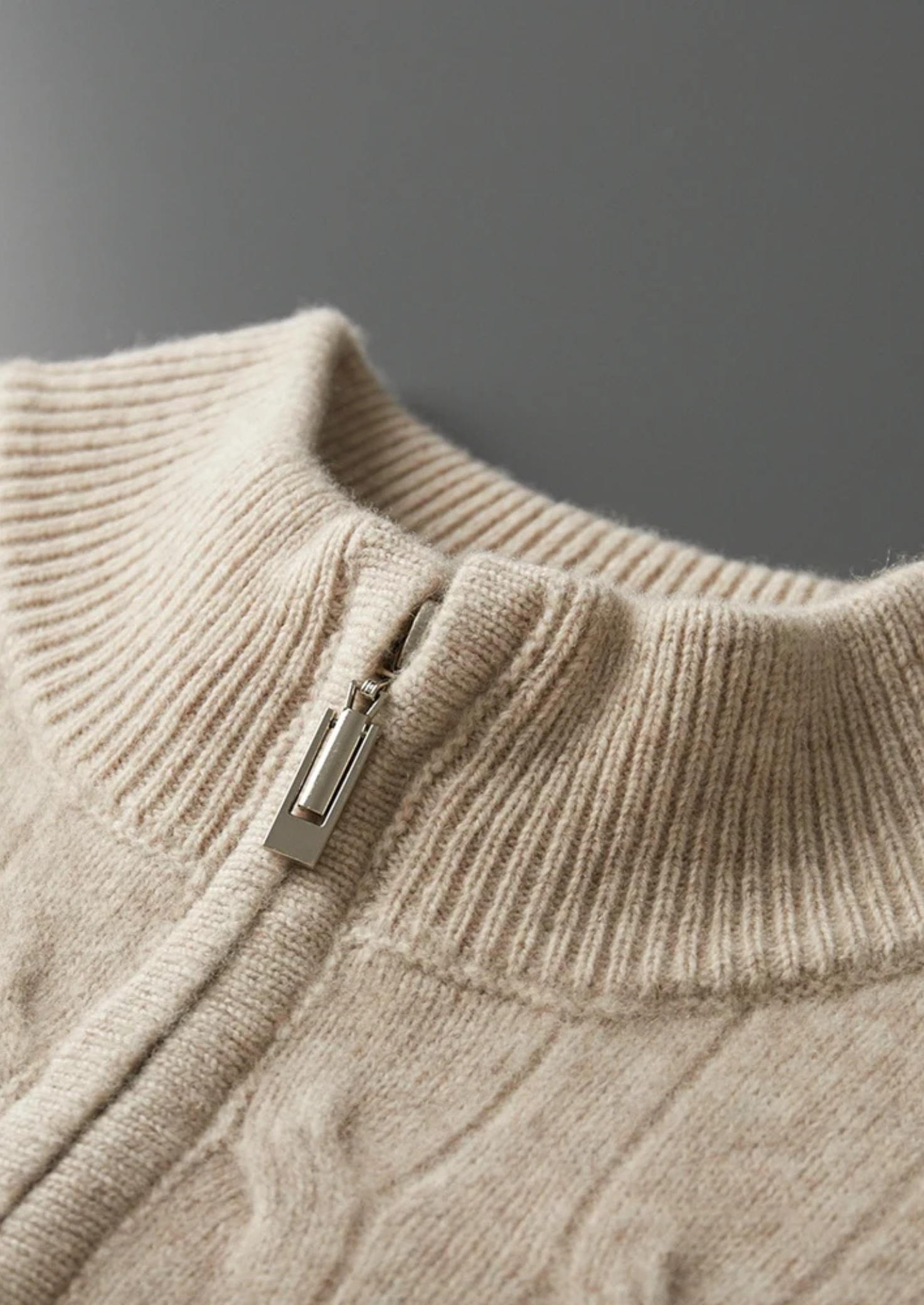 CAVALLO WOOL CABLE HALF ZIP