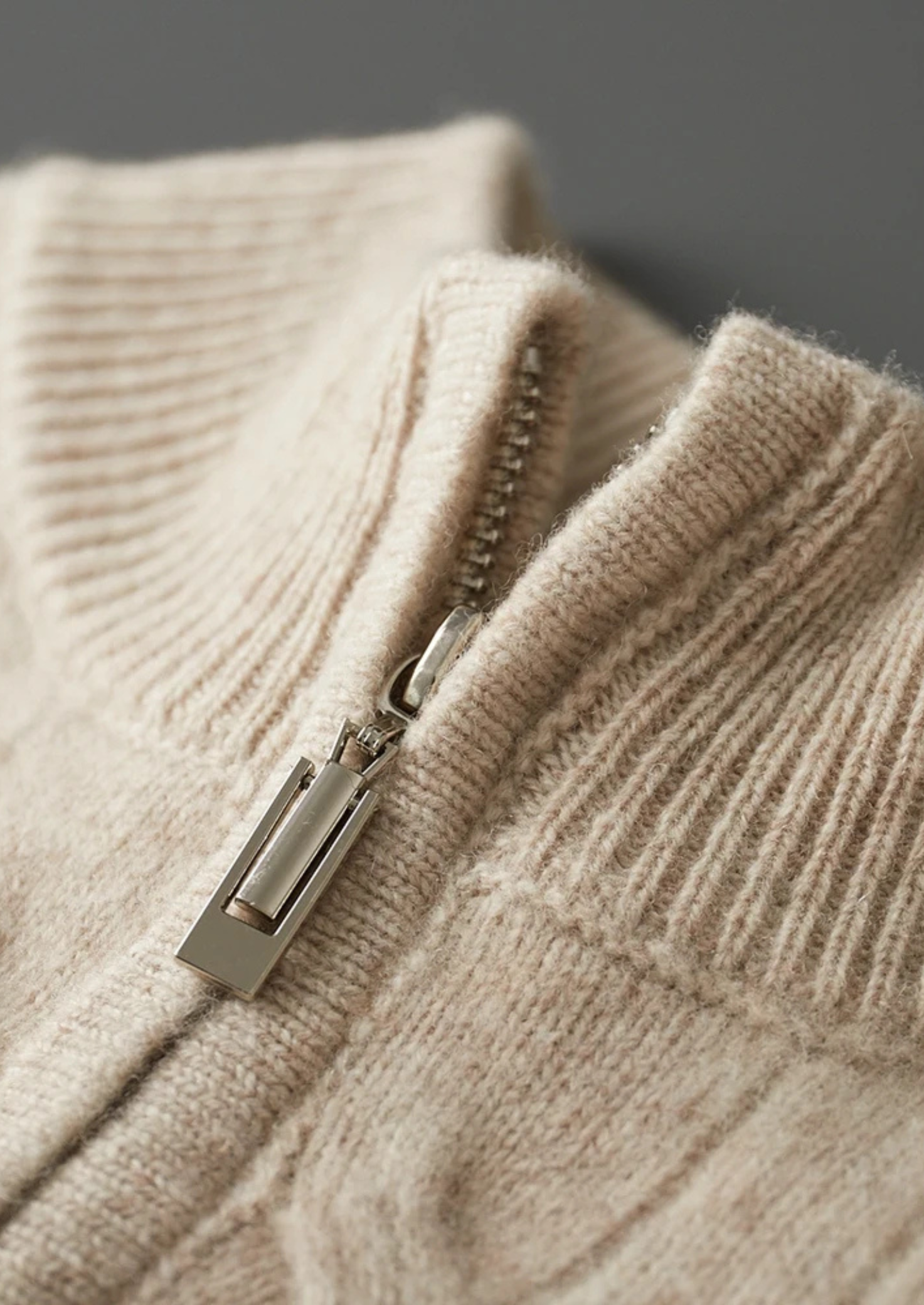 CAVALLO WOOL CABLE HALF ZIP