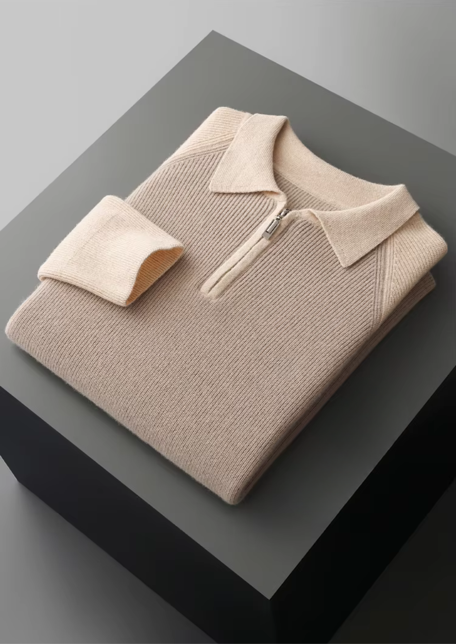 CAVALLO TWO TONE ZIPPER SWEATER POLO