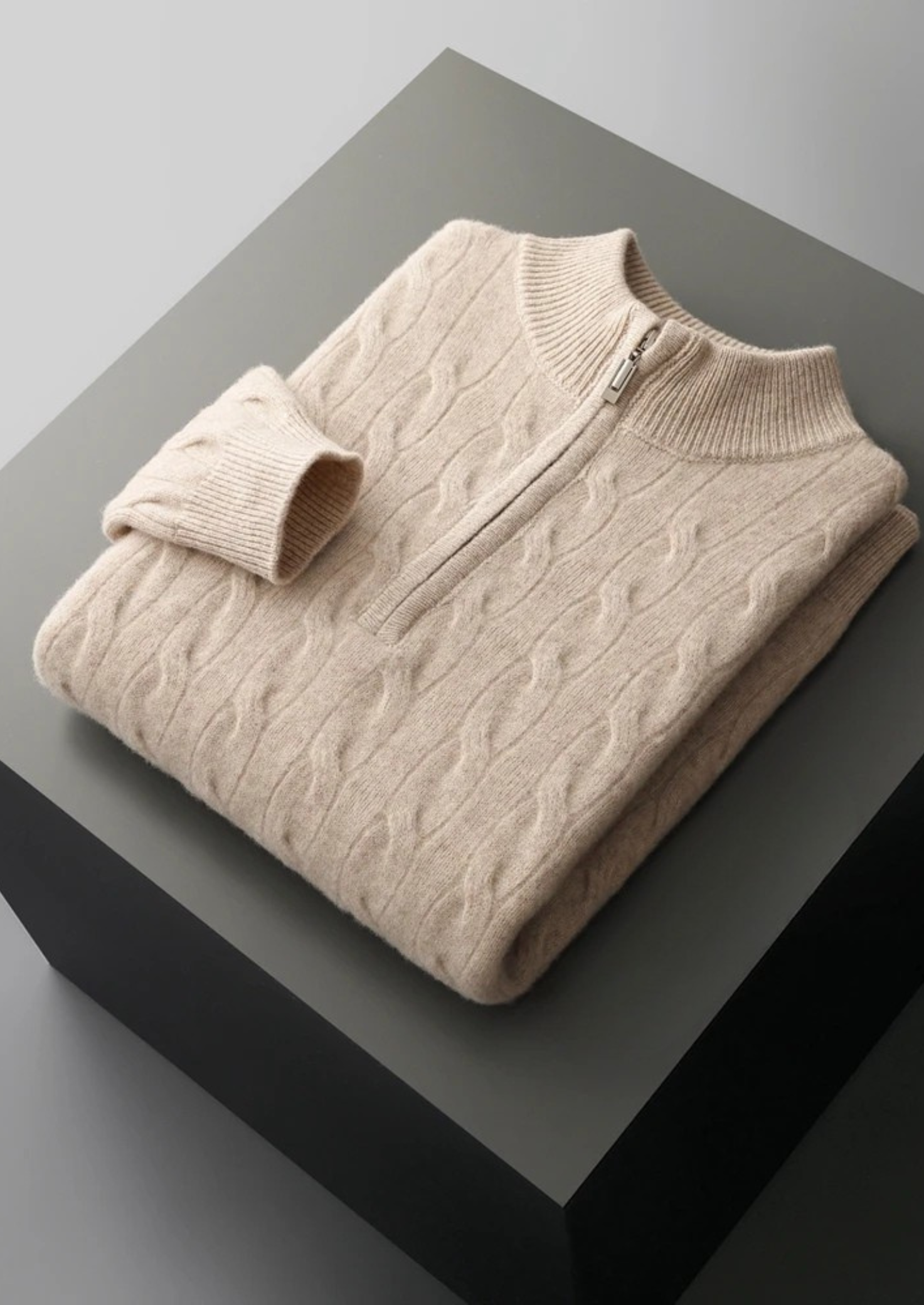 NOBA WOOL CABLE HALF ZIP