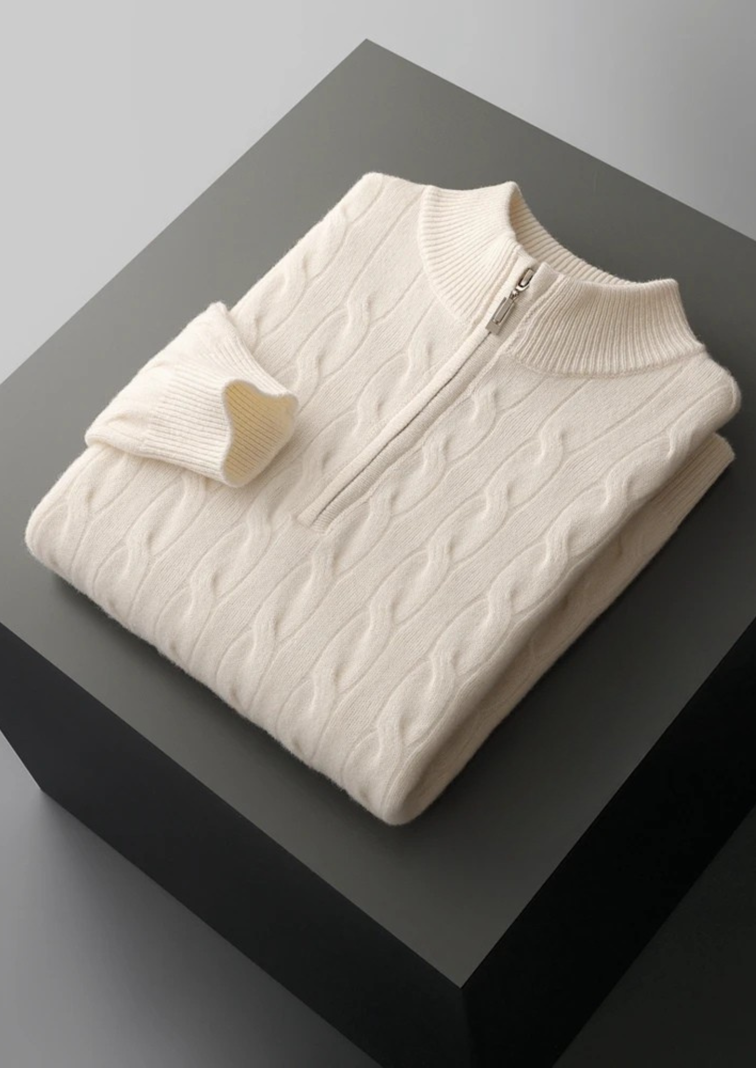 CAVALLO WOOL CABLE HALF ZIP