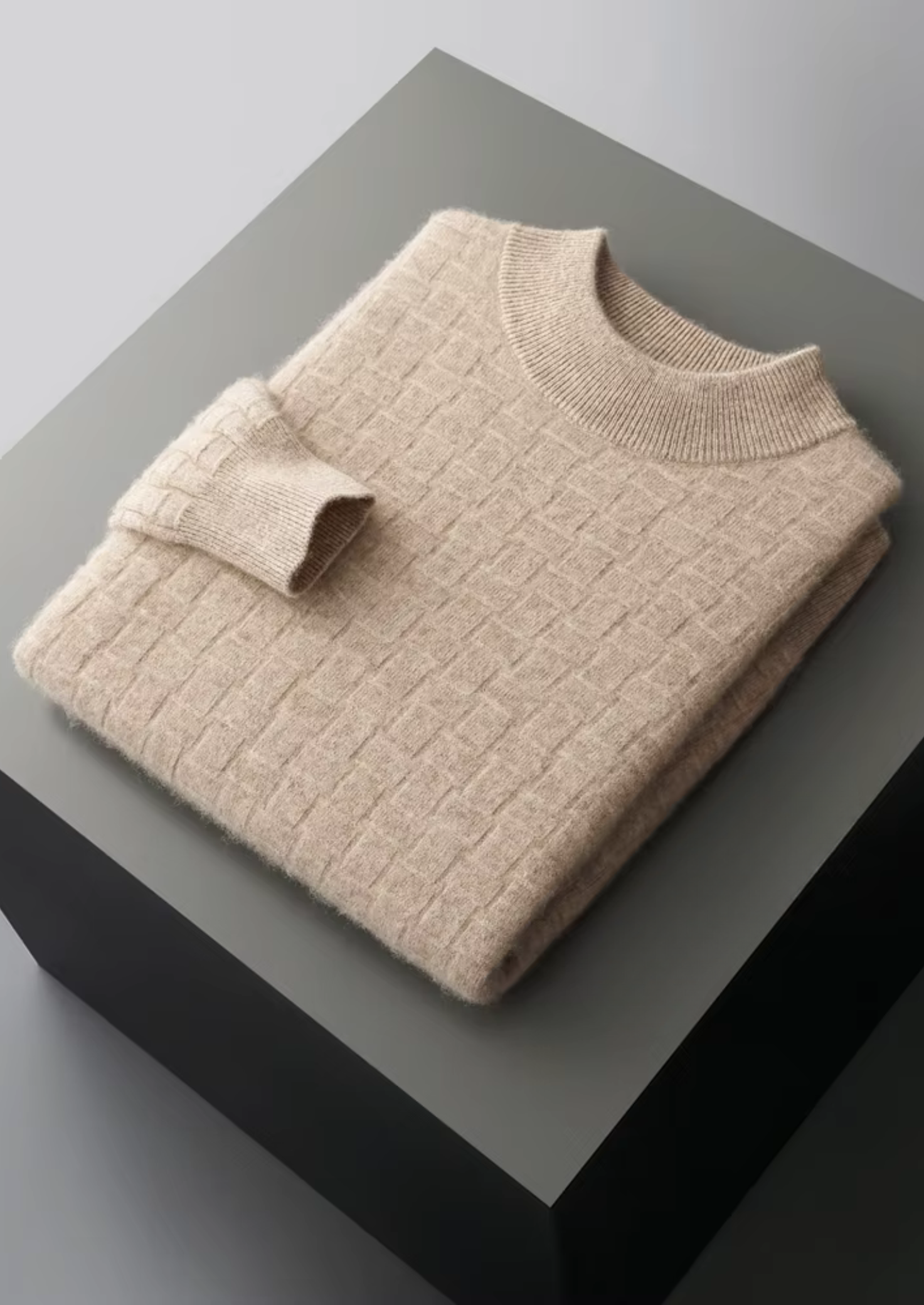 Cavallo  WOOL TEXTURED MOCKNECK