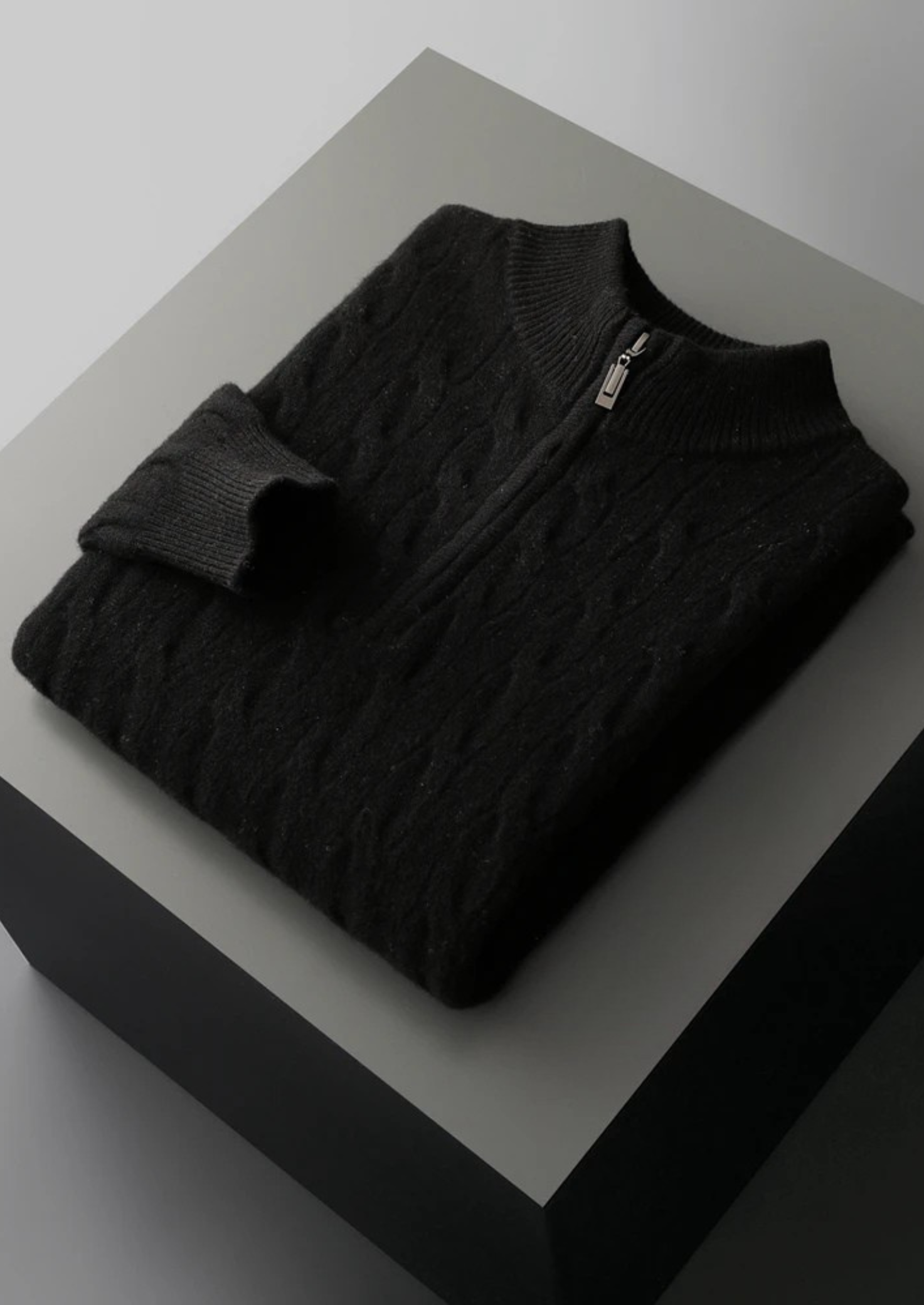 CAVALLO WOOL CABLE HALF ZIP