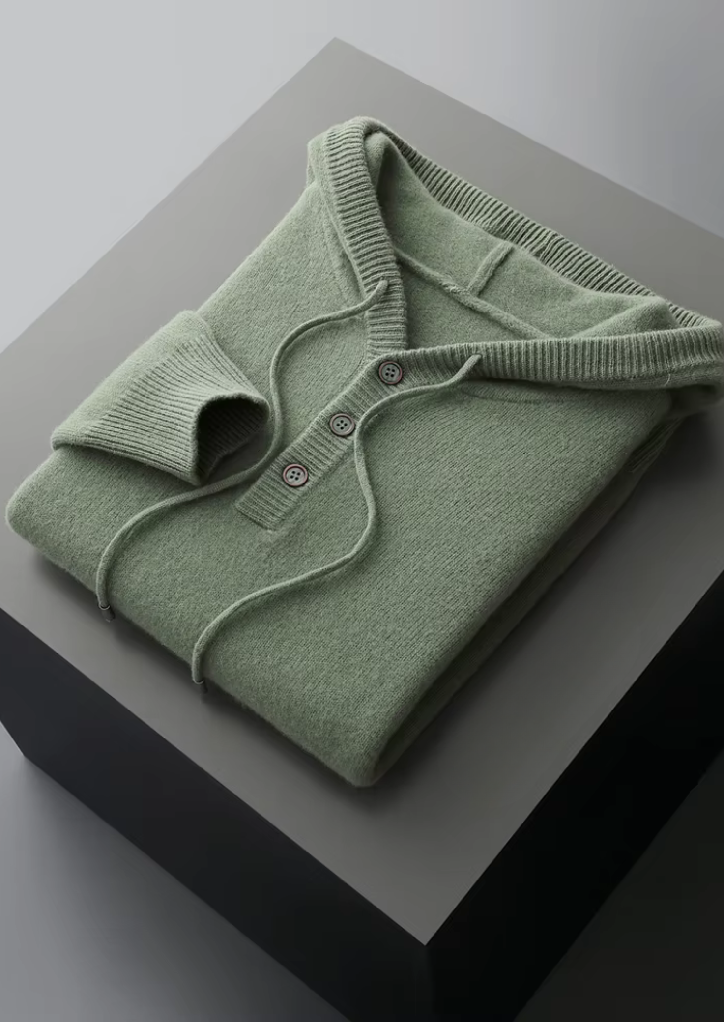 Cavallo  WOOL BUTTON HOODIE