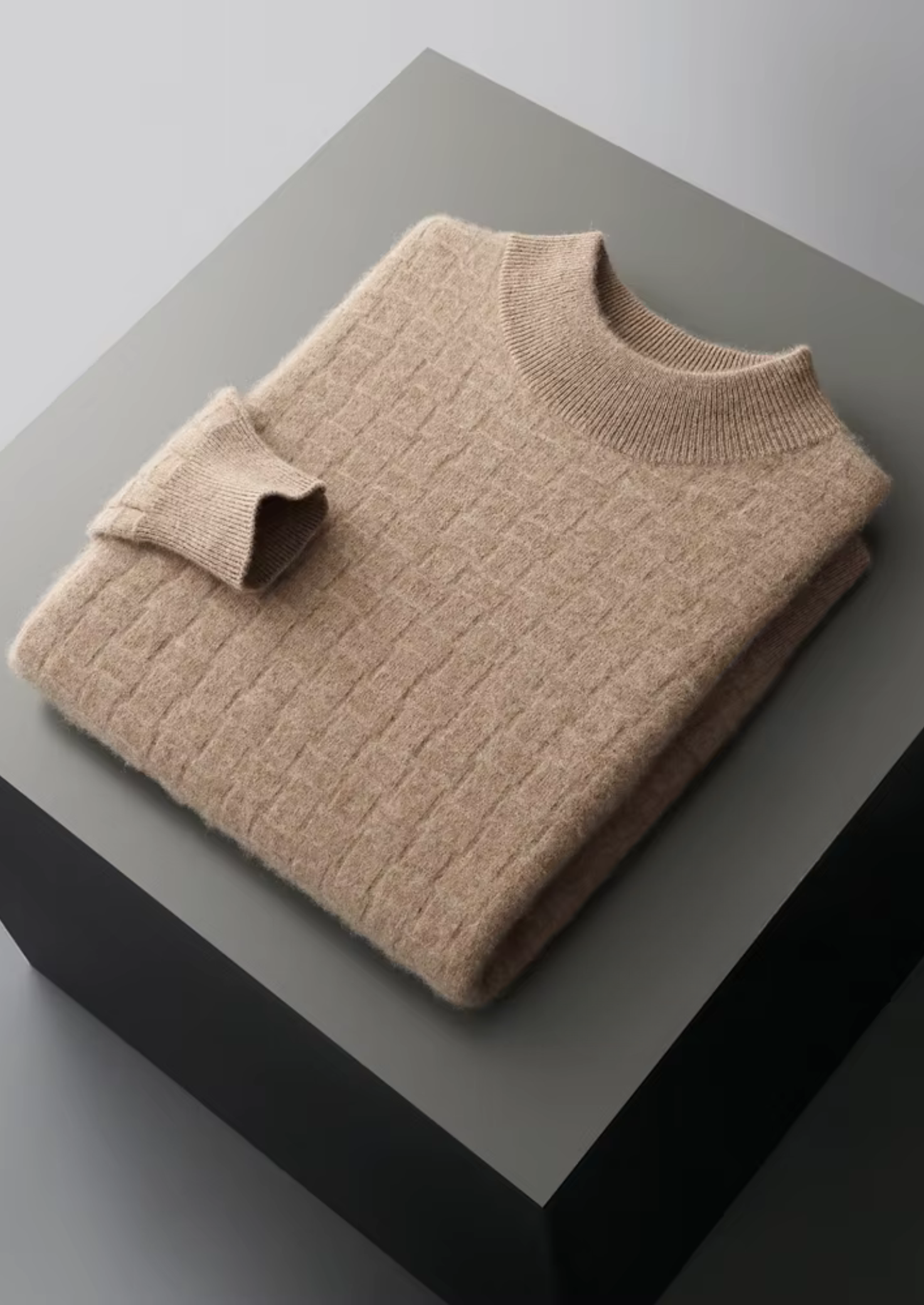 Cavallo  WOOL TEXTURED MOCKNECK