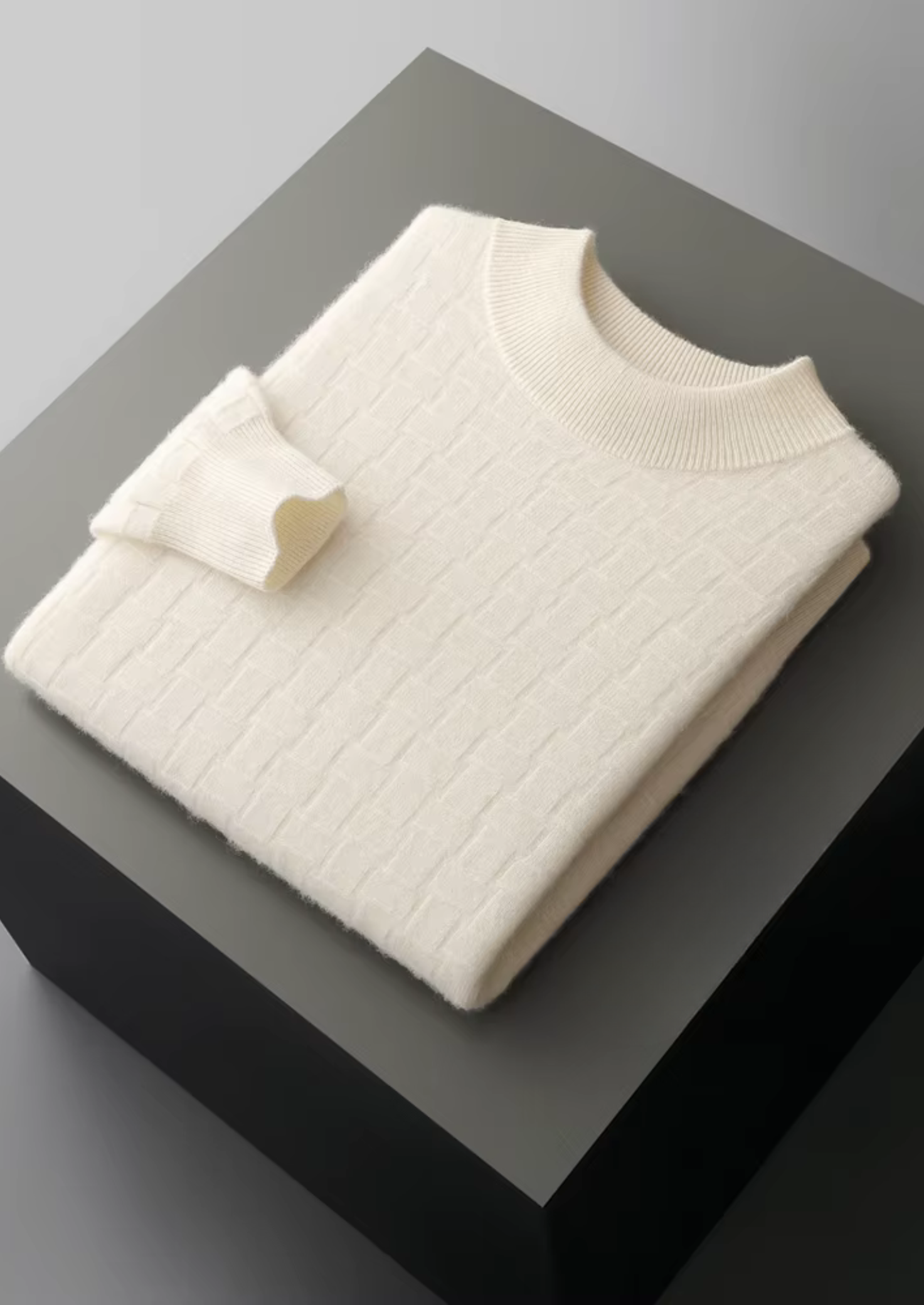 Cavallo  WOOL TEXTURED MOCKNECK
