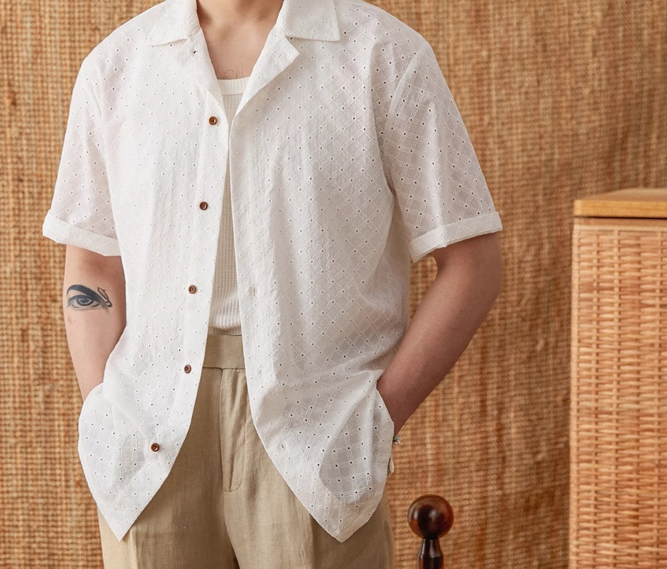 Saloniki Patterned Short Sleeve Shirt