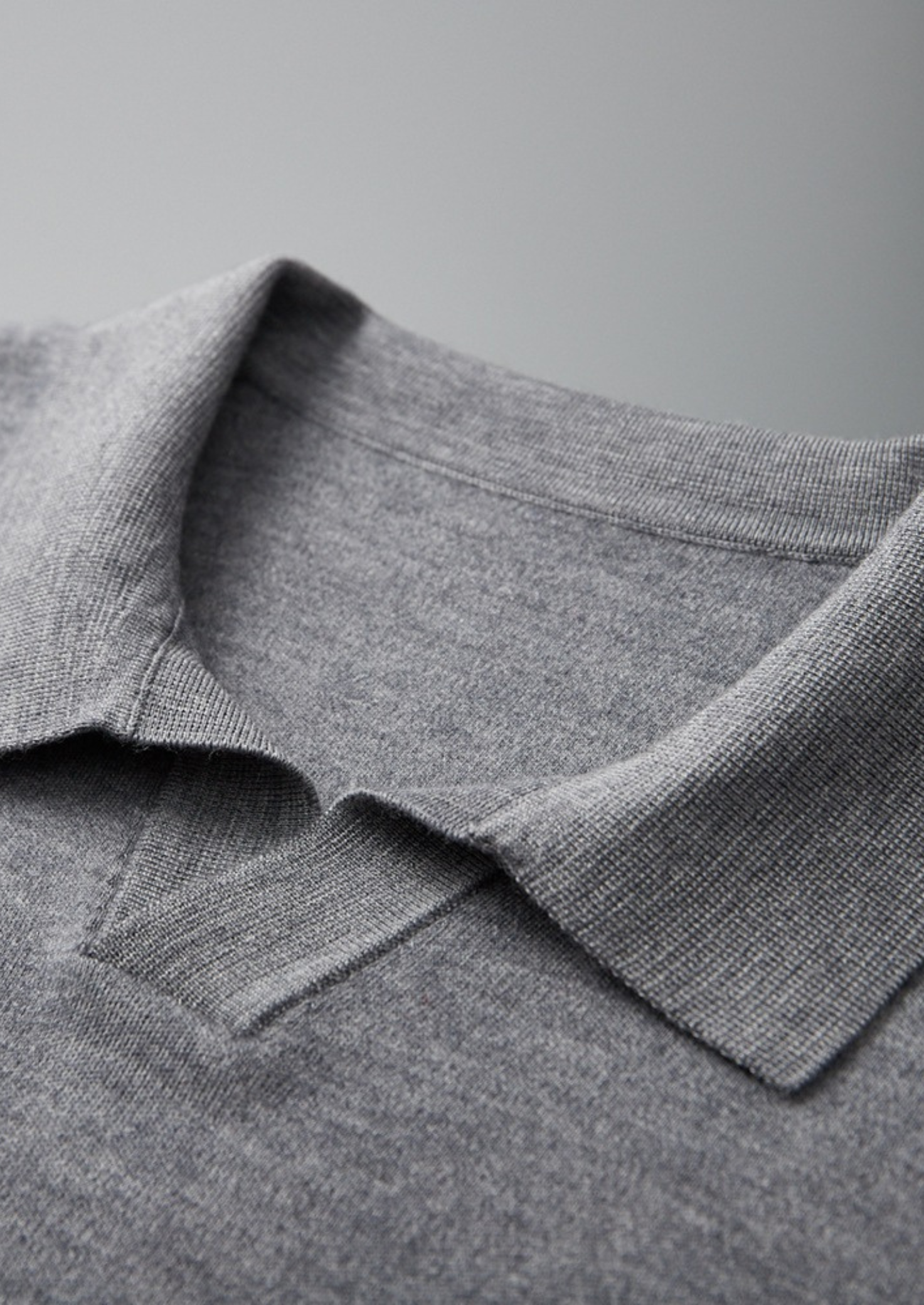 100% CASHMERE BUTTONLESS SWEATER POLO