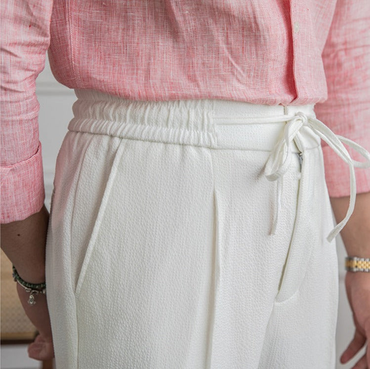 Mykonos Seersucker Beach Trousers