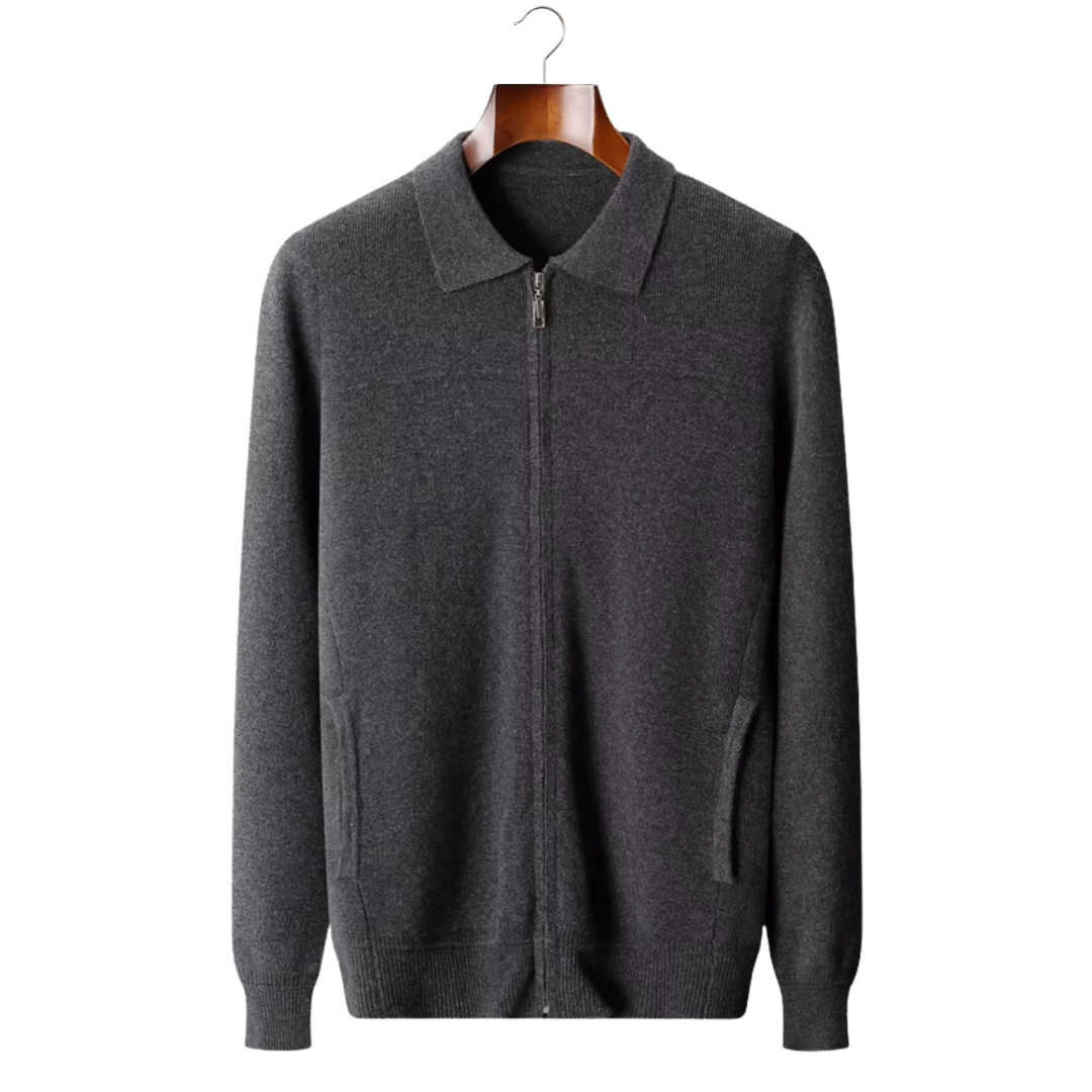 CAVALLO  WOOL RIBBED POLO CARDIGAN