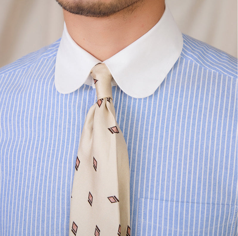 Paris Cotton Scallop Collar Long Sleeve Shirt