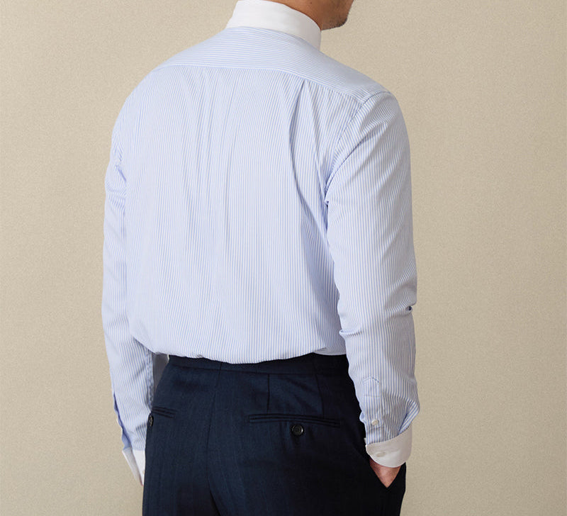 The Ned Non-Iron Striped Long Sleeve Shirt