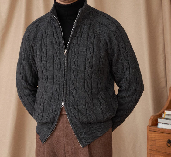 Aspen Cable Knit Cotton Cardigan