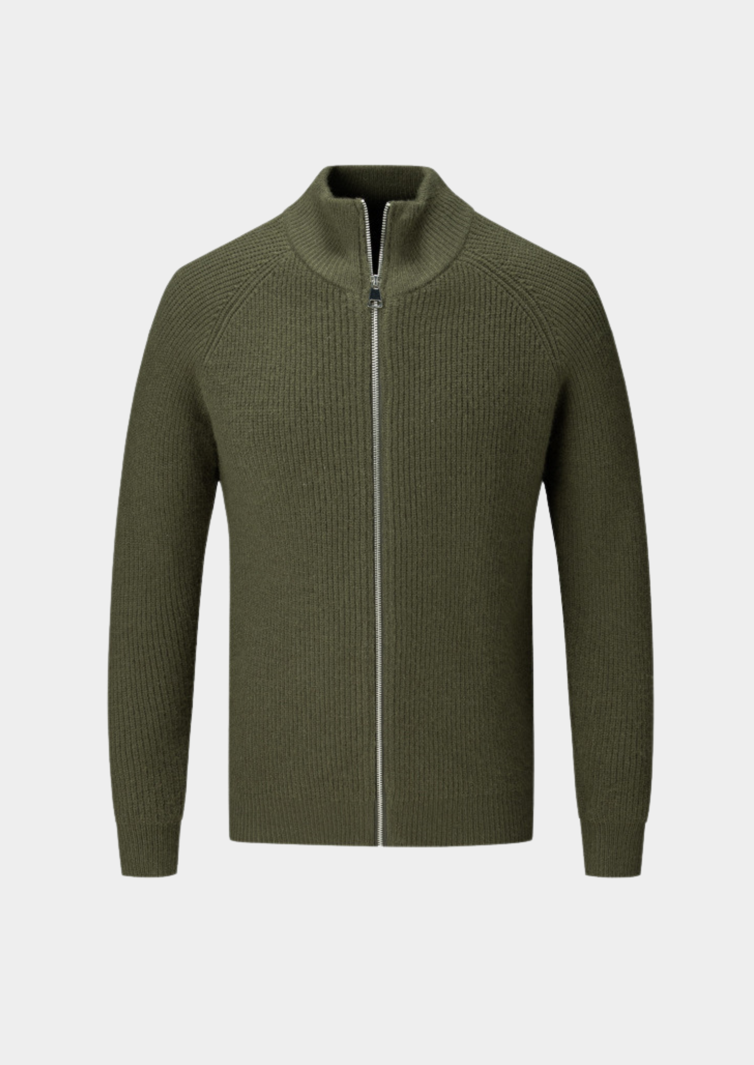 100% Merino Wool ZIPPED CARDIGAN