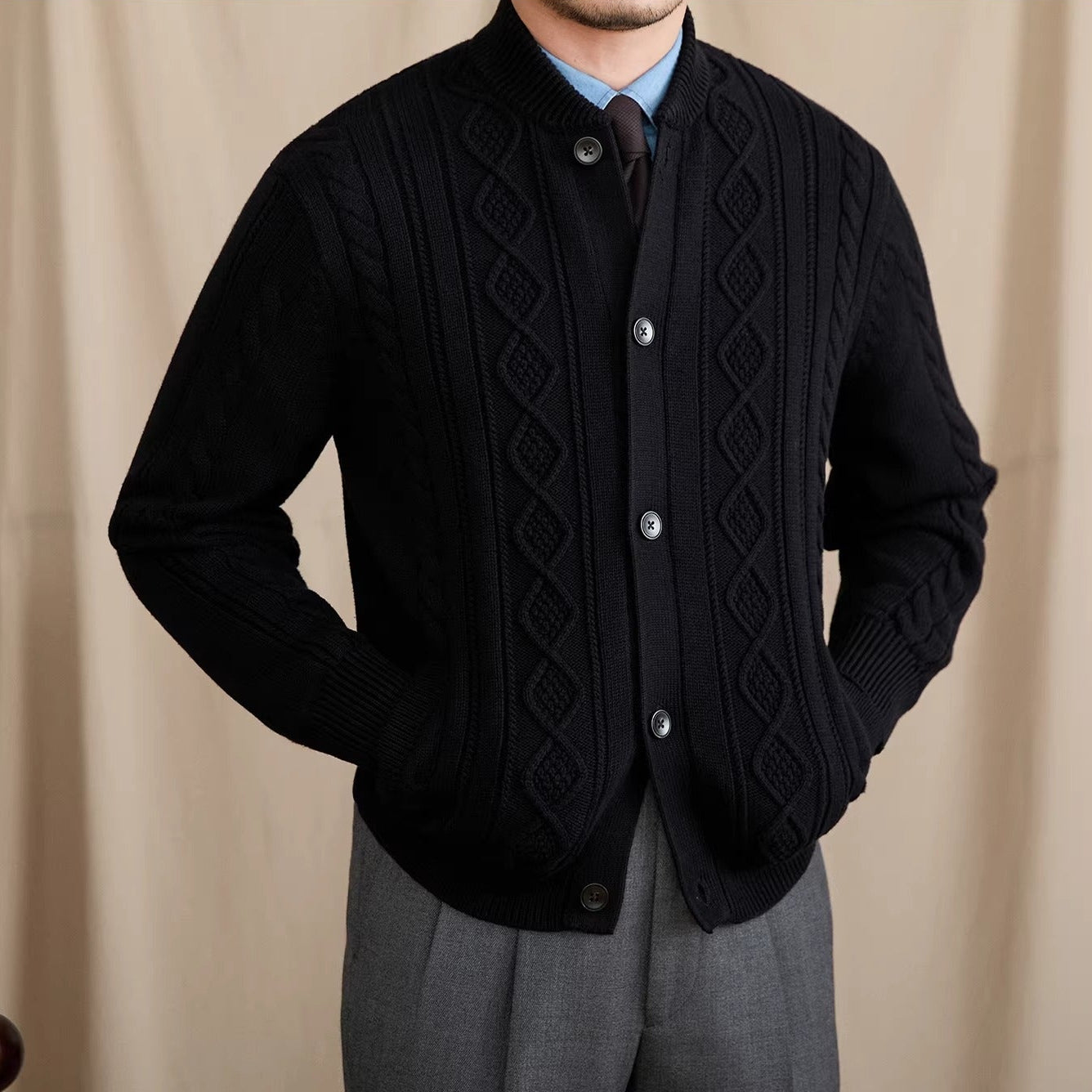 Lazio Geometric Knitted Cardigan