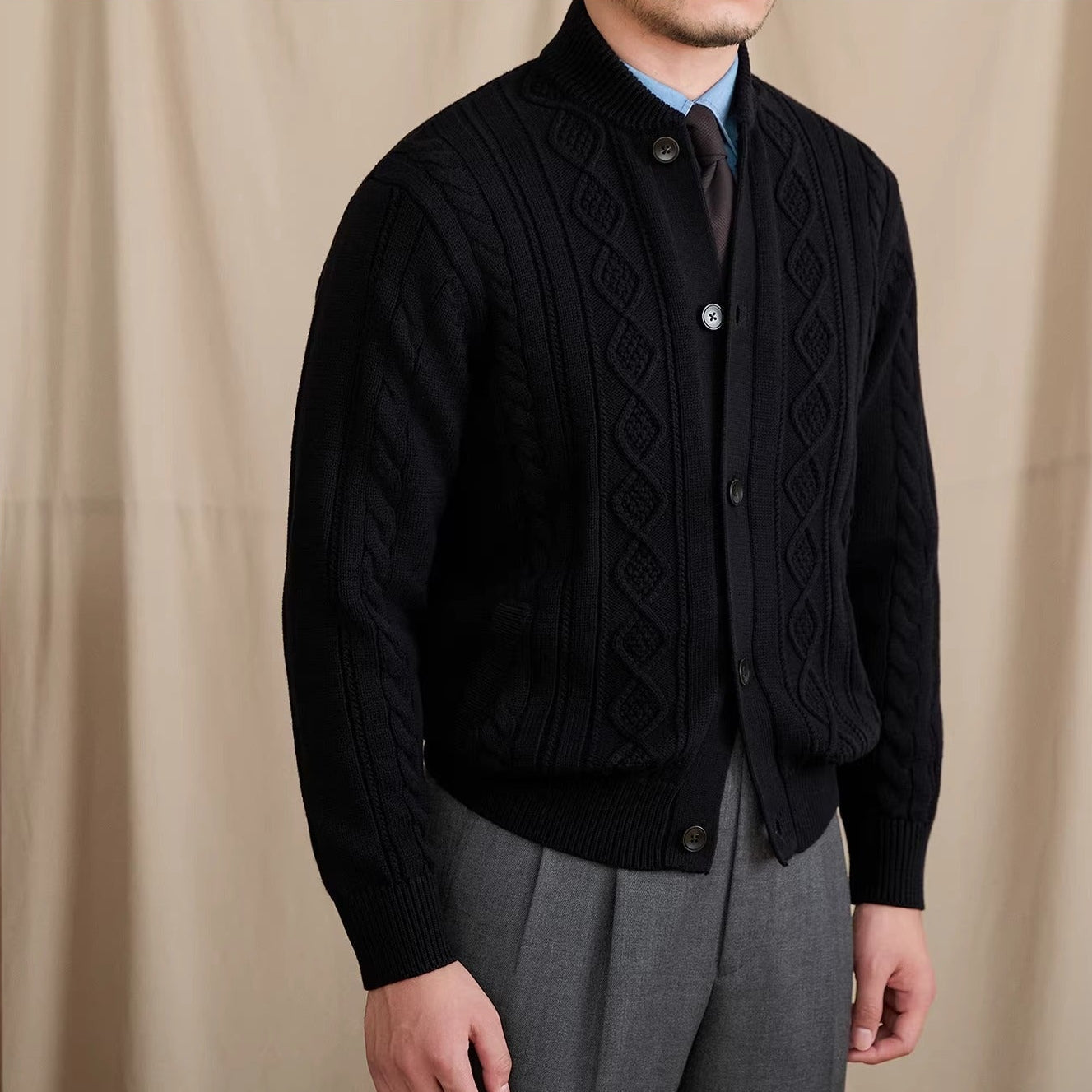 Lazio Geometric Knitted Cardigan